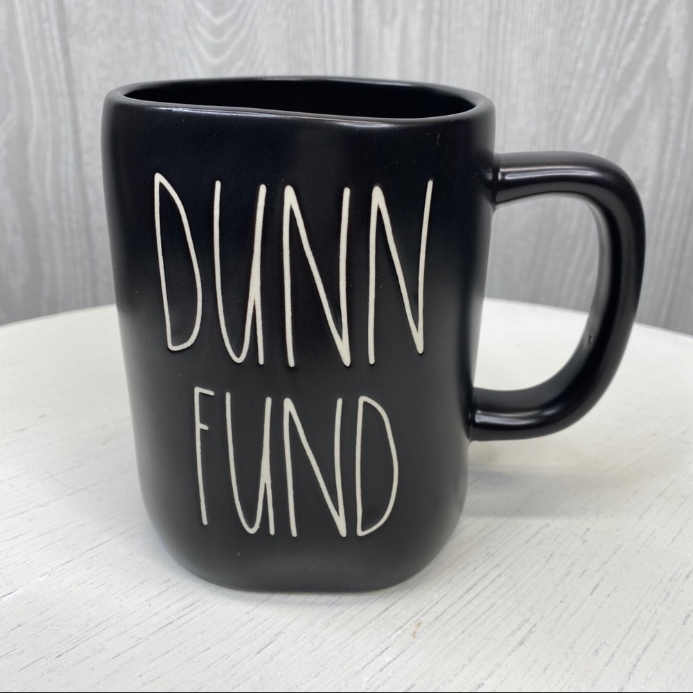 HTF Rae Dunn Dunn Fund Black Mug